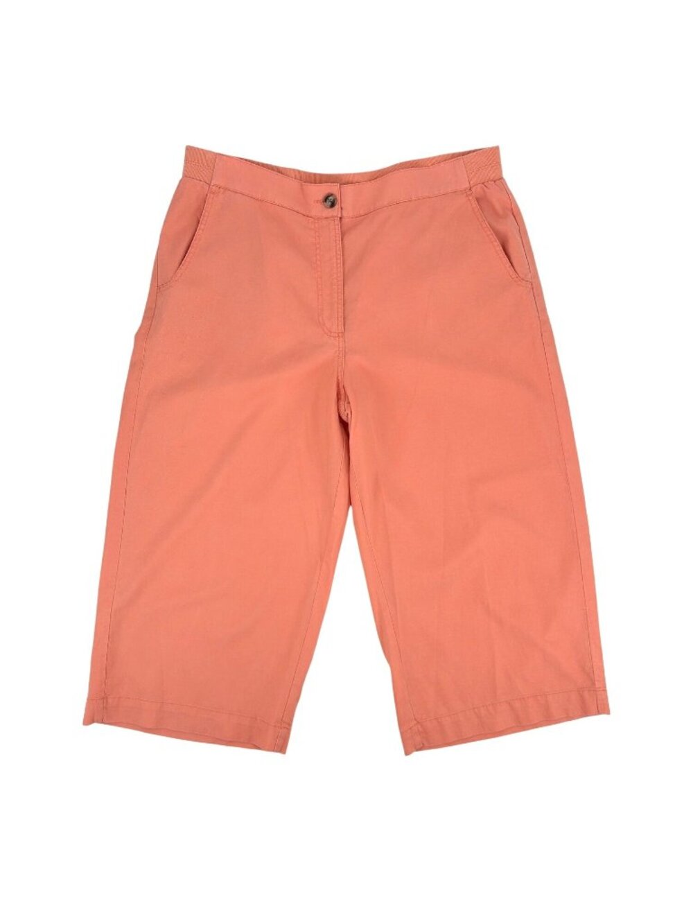 Chico's Size 3 Womens US 16 Cropped Tencel Linen Casual Pants Peach Relaxed